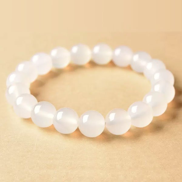 Natural White Agate Bracelet