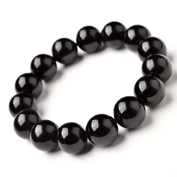 Pure Black Obsidian Bracelet