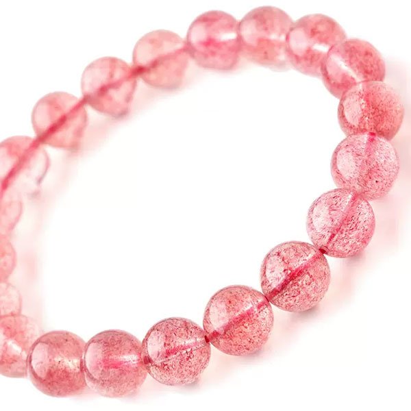 Girly Heart Strawberry Quartz Bracelet