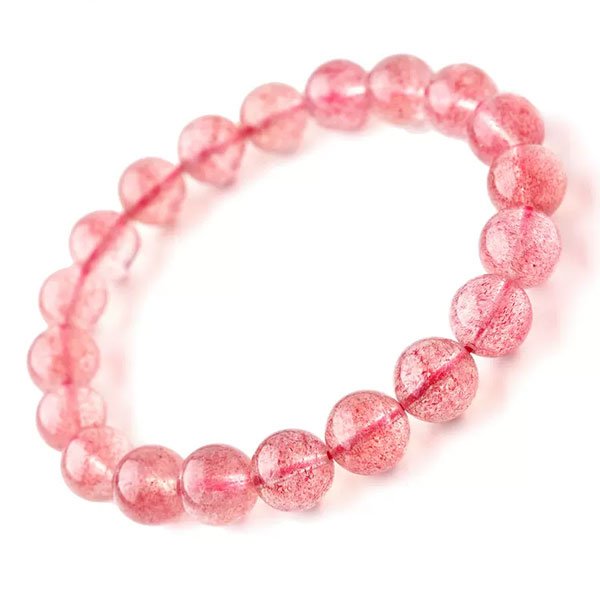 Girly Heart Strawberry Quartz Bracelet