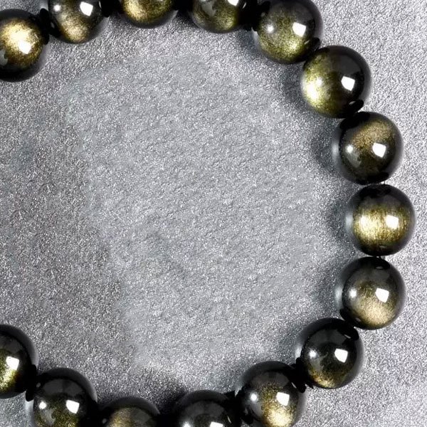 Golden Cat Eye Natural Obsidian Bracelet