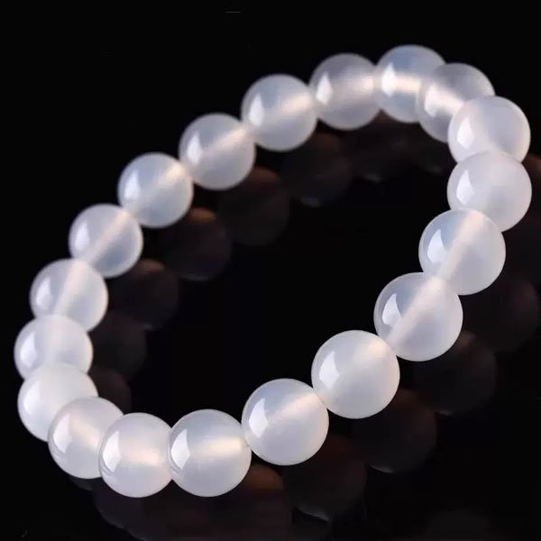 Natural Imitation Lychee White Agate Bracelet