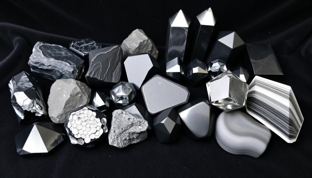 types of black crystals